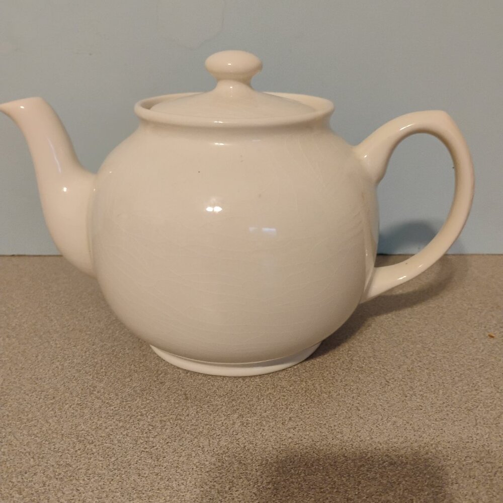 White Ceramic Teapot Vintage Made in Japan